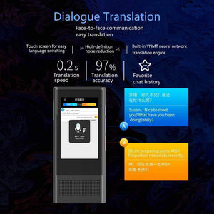Automatic 117 Offline Languages Translator, 4G Interpreter,  Electronic Pocket Voice/Text Bluetooth Translator, Real Time Smart Translator